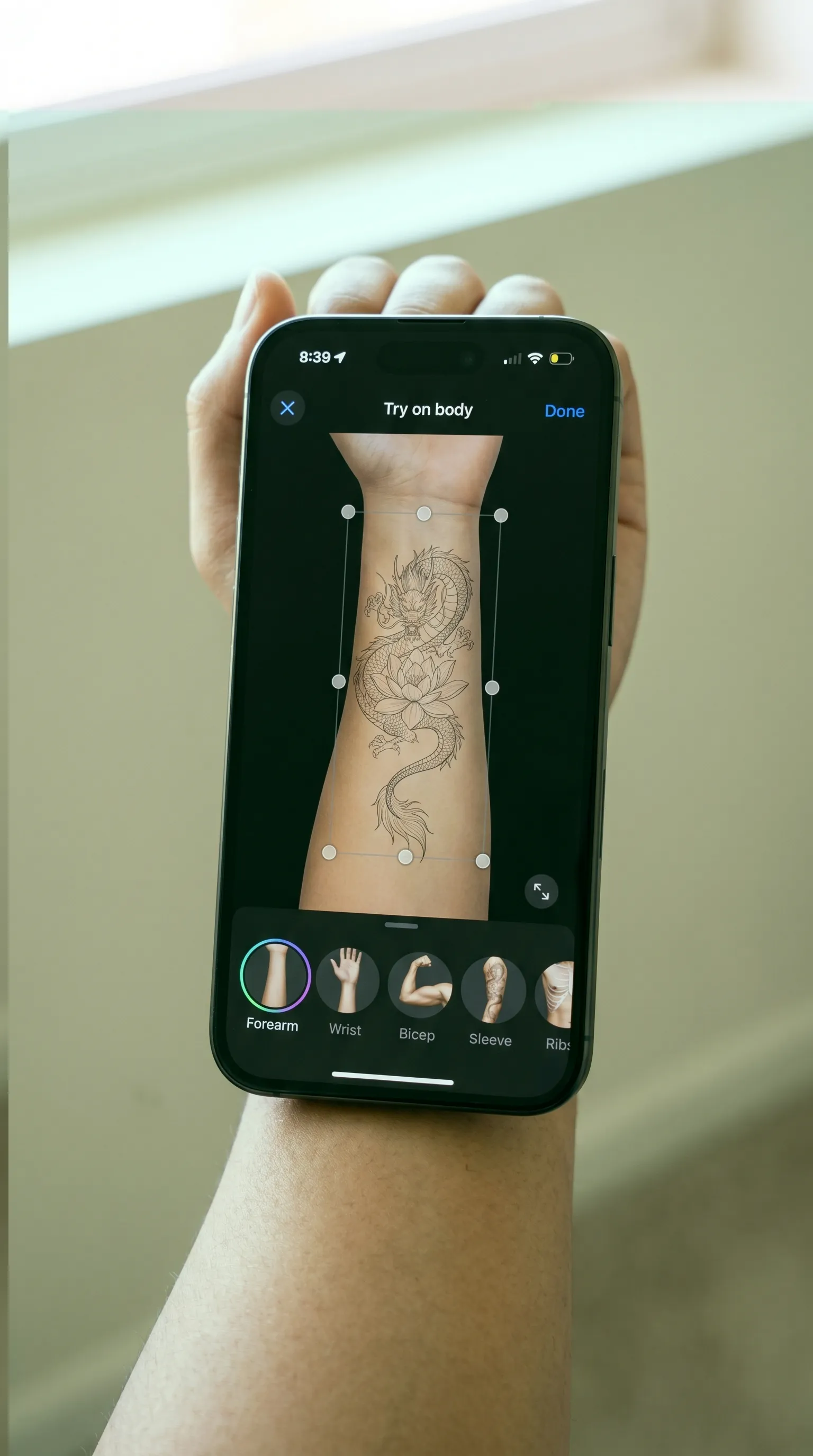 Tattoo Genie — See the design where it will land — before you commit.