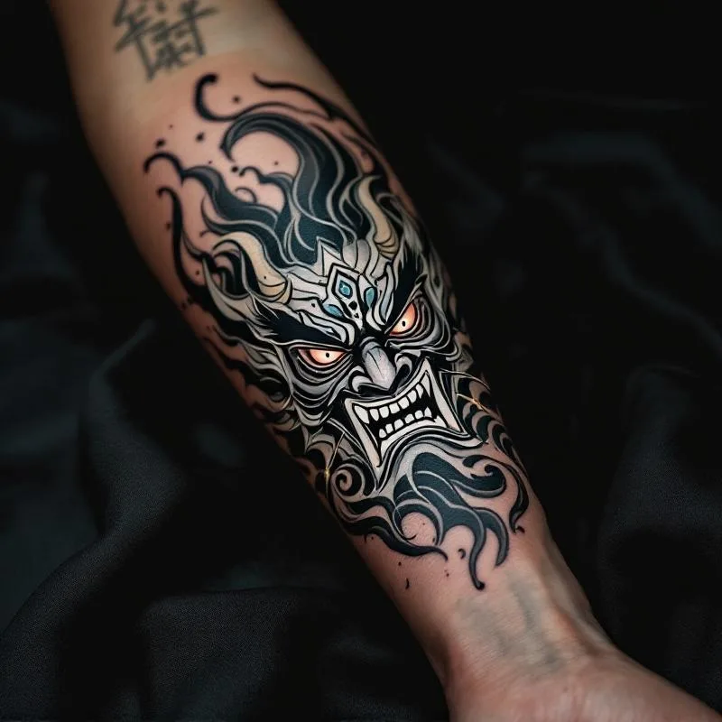 Ornamental tattoo composition