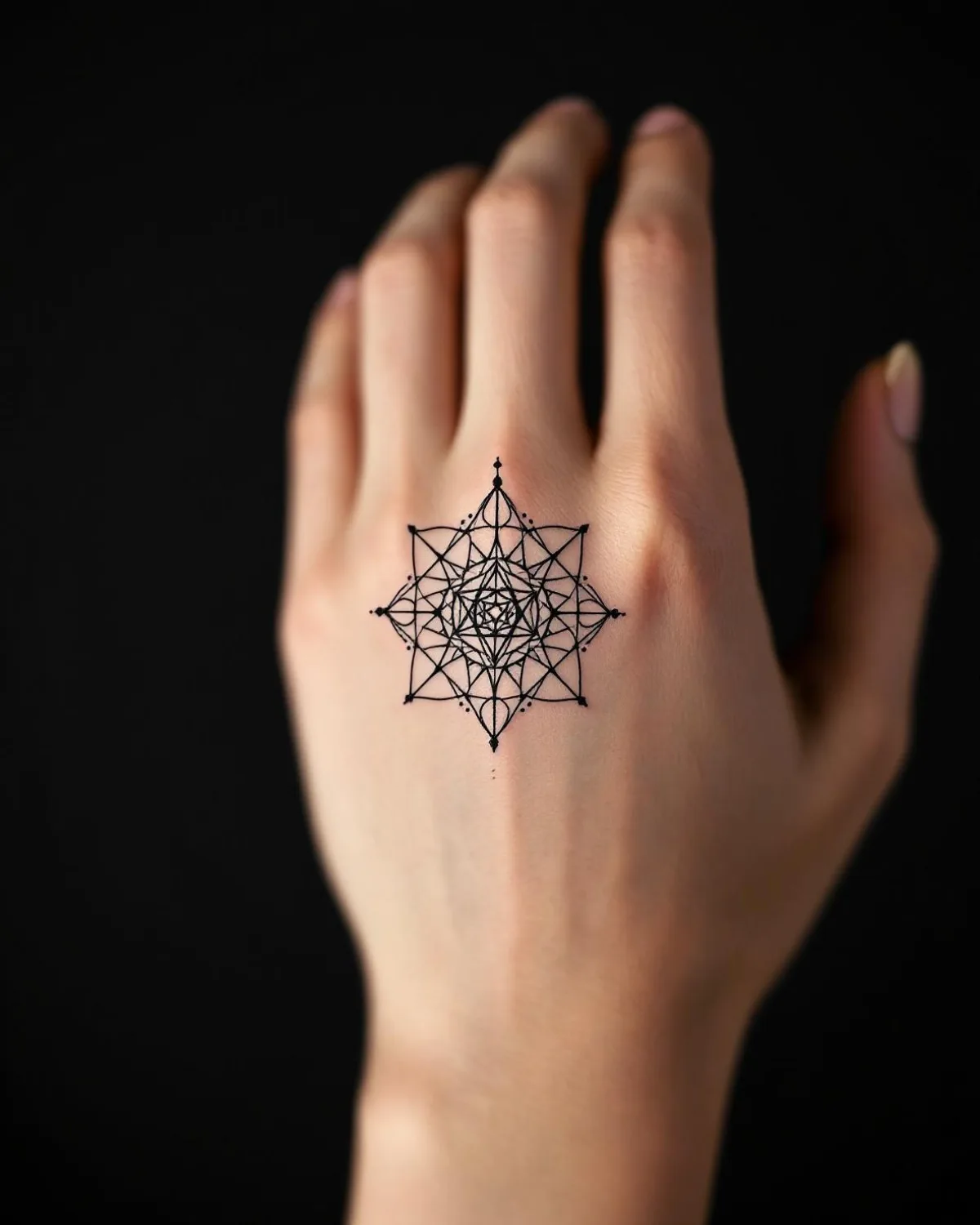 A representative tattoo in the Geometric style
