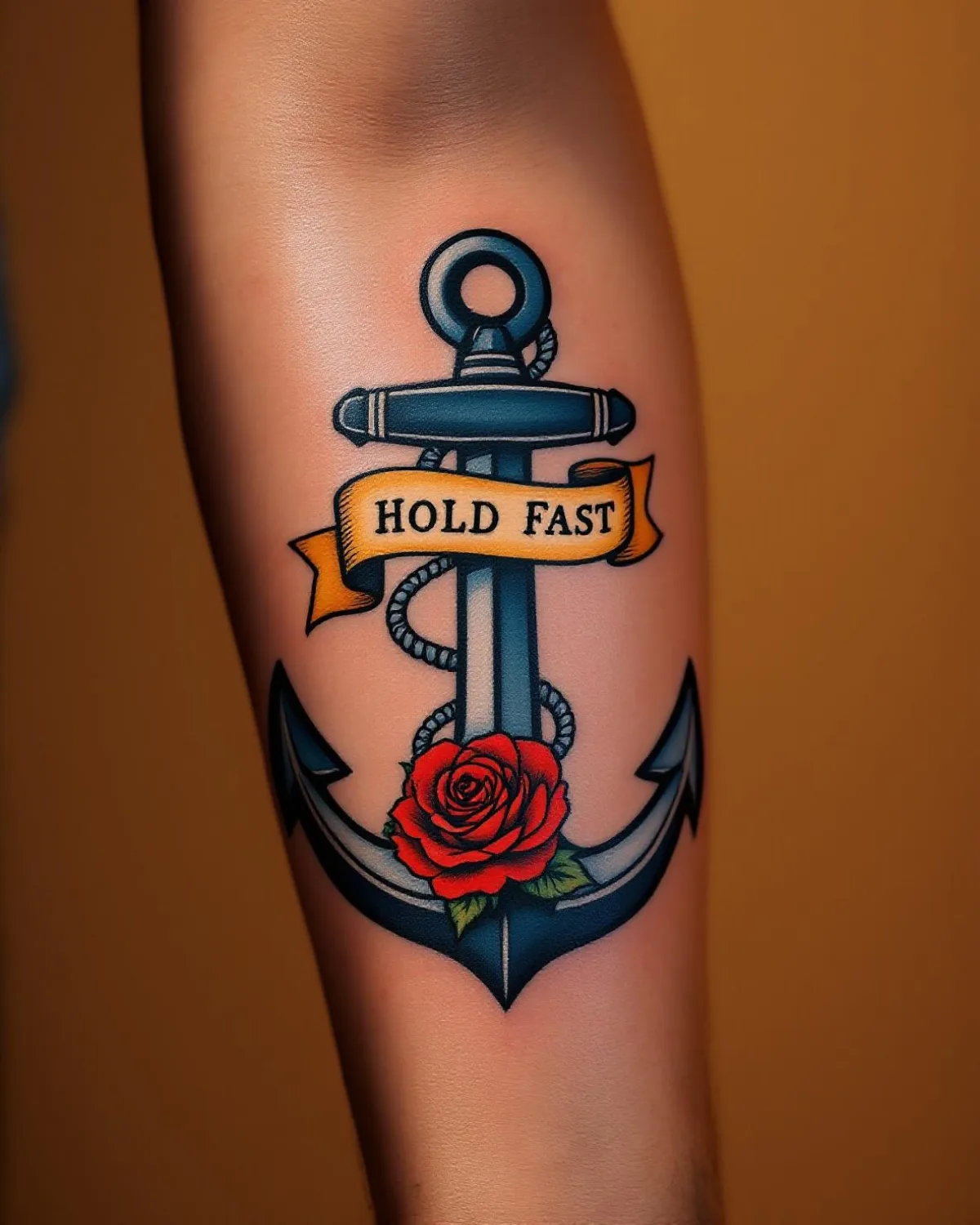 A representative tattoo in the Traditional (American) style