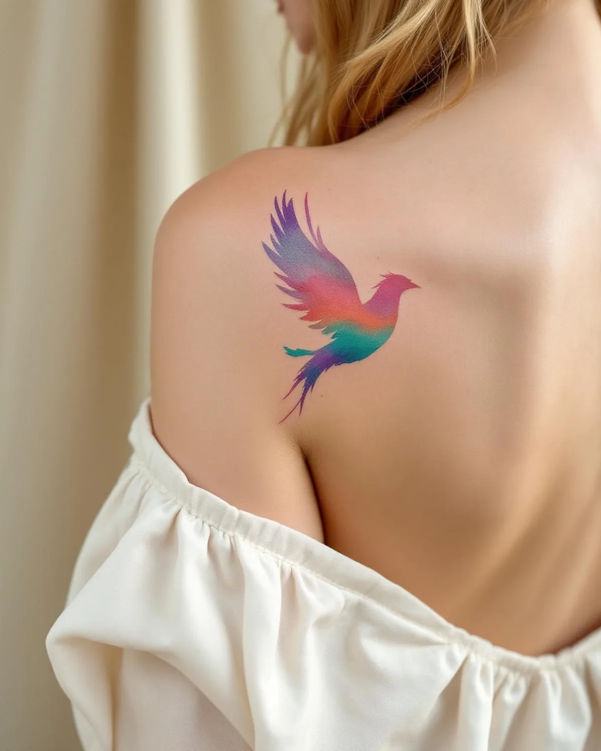 Watercolor tattoo style example